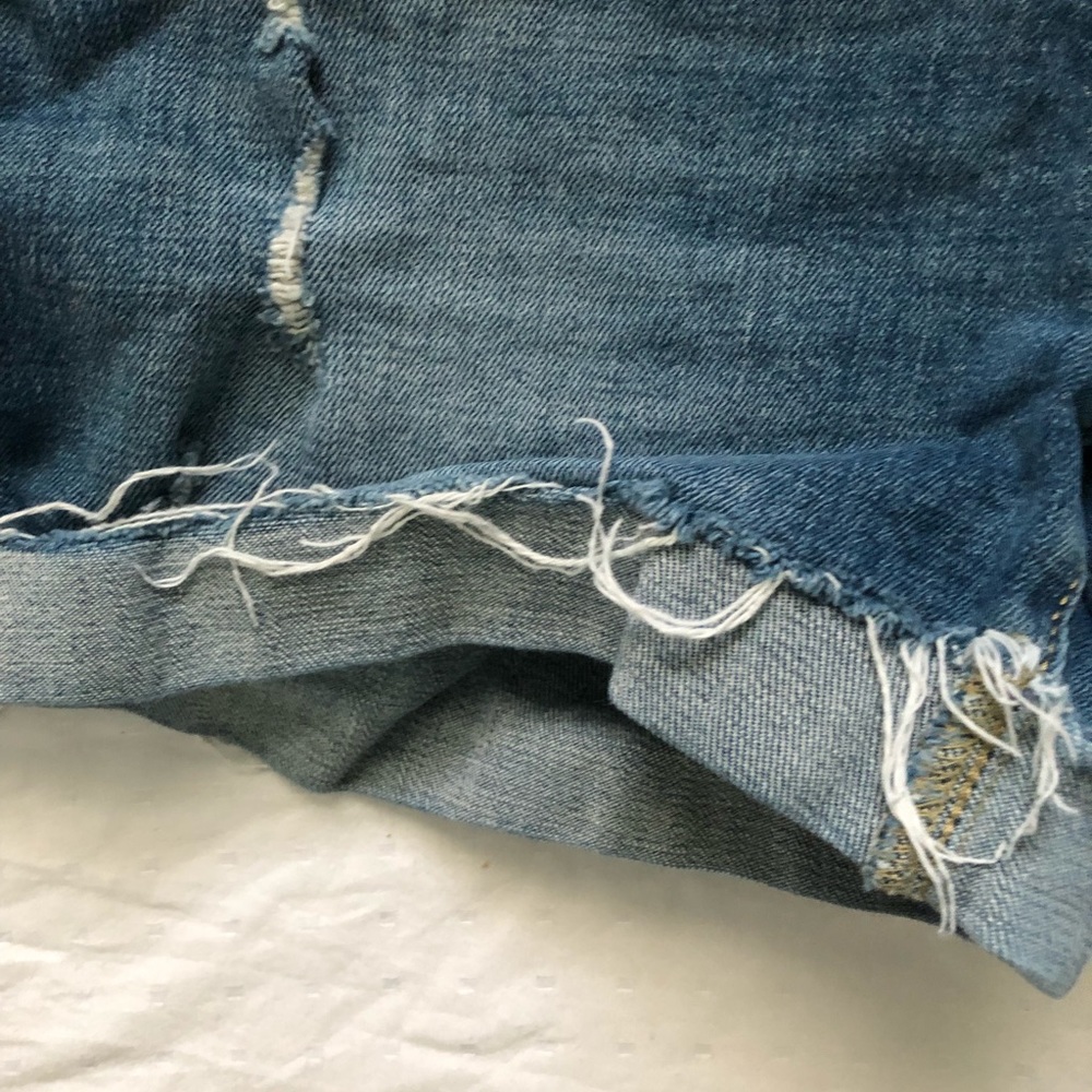 Blue Jean Ripped Shorts - Picture 4 of 5